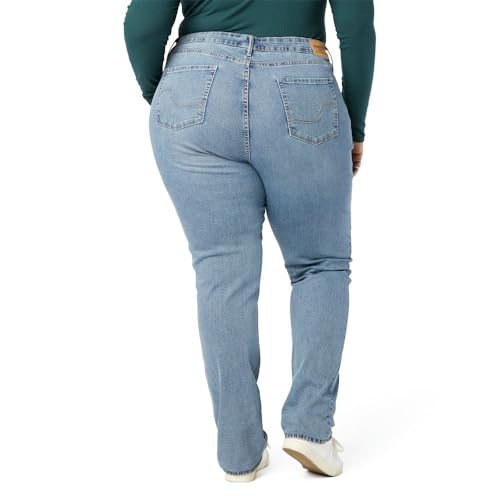 Signature by Levi Strauss & Co. Gold Women's Curvy Totally Shaping Straight Jeans, Blue Ice (New), 20 Long