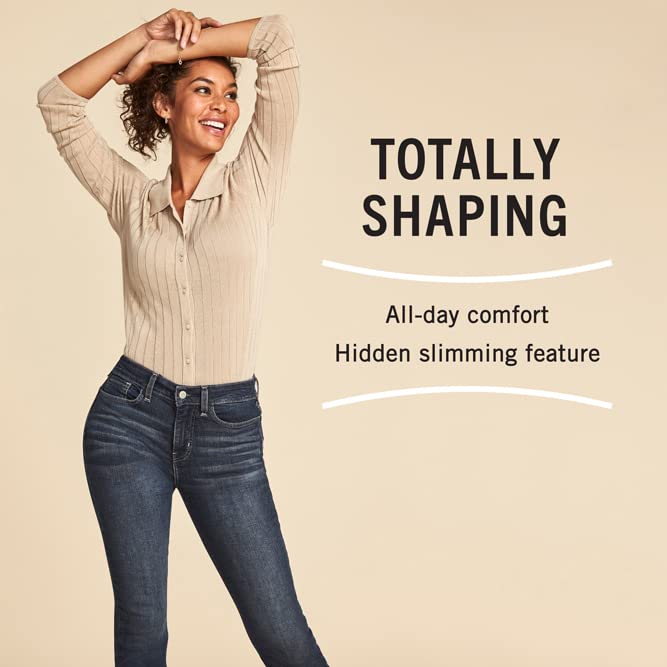 Signature by Levi Strauss & Co. Gold Women's Curvy Totally Shaping Straight Jeans, Blue Ice (New), 20 Long