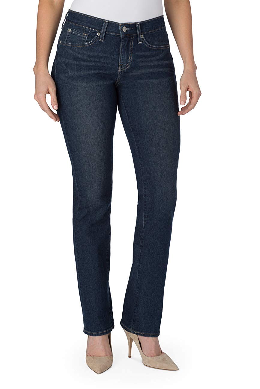 Signature by Levi Strauss & Co. Gold Women's Curvy Totally Shaping Straight Jeans, Blue Ice (New), 20 Long