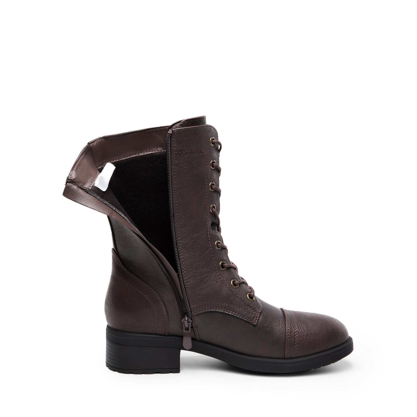 DREAM PAIRS Women's Winter Lace up Mid Calf Combat Riding Military Boots,Size 8.5,Black